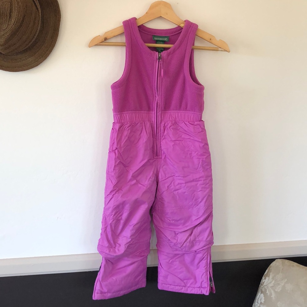 LLBean snowbibs, size 4T